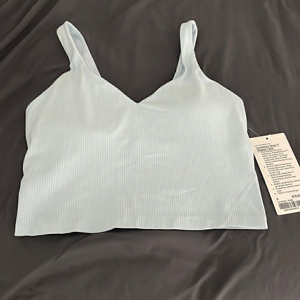 Lululemon align tank sz 8 powder blue NWT